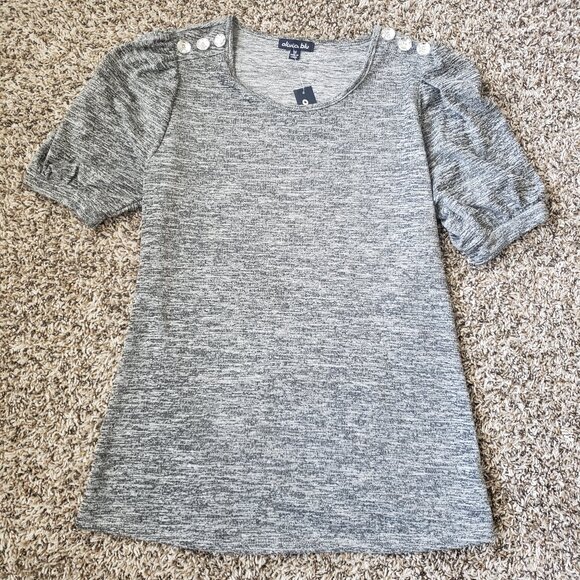 Short sleeve grey sweater - Picture 2 of 4